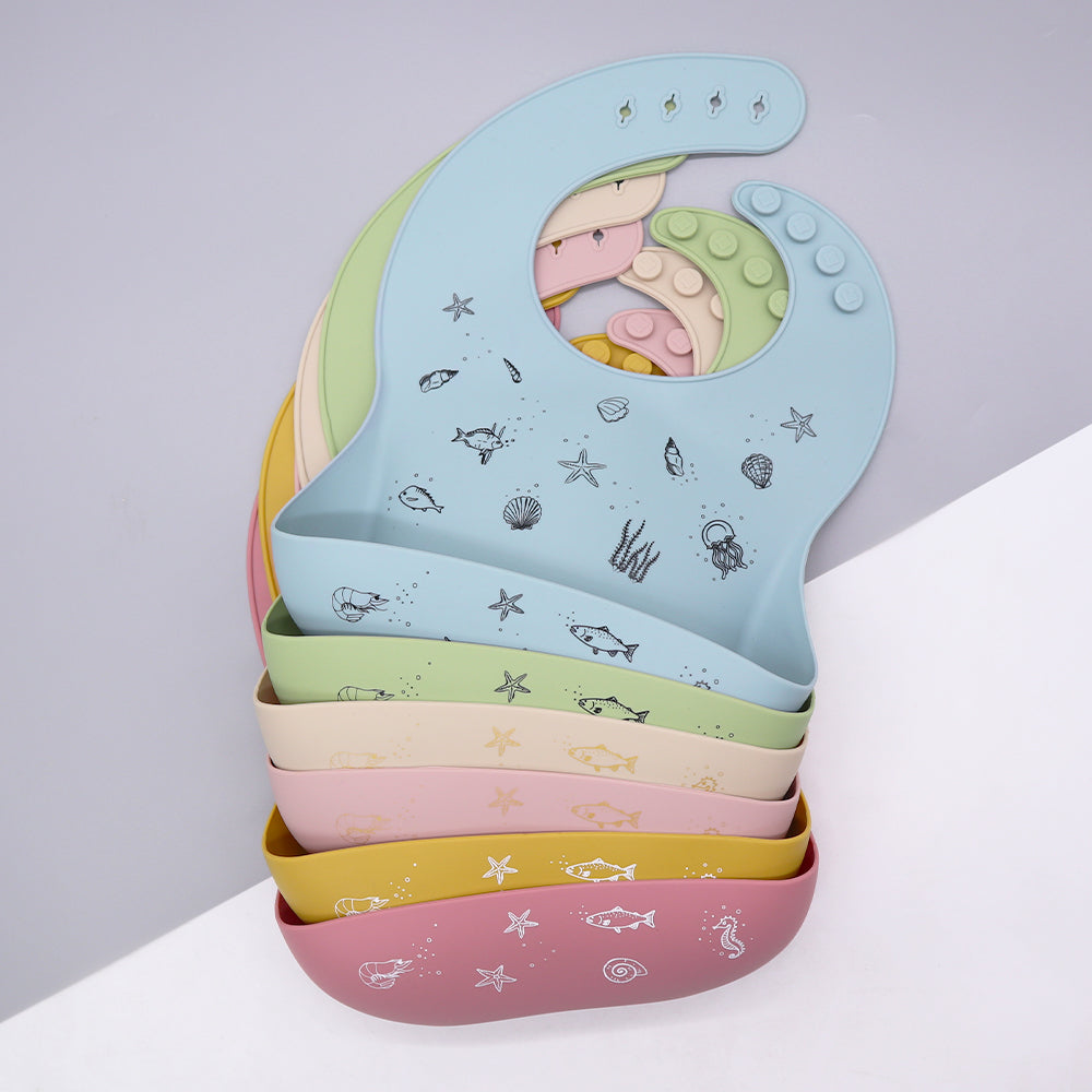 Biomom Silicone Patterned Baby Bibs (21 Designs)