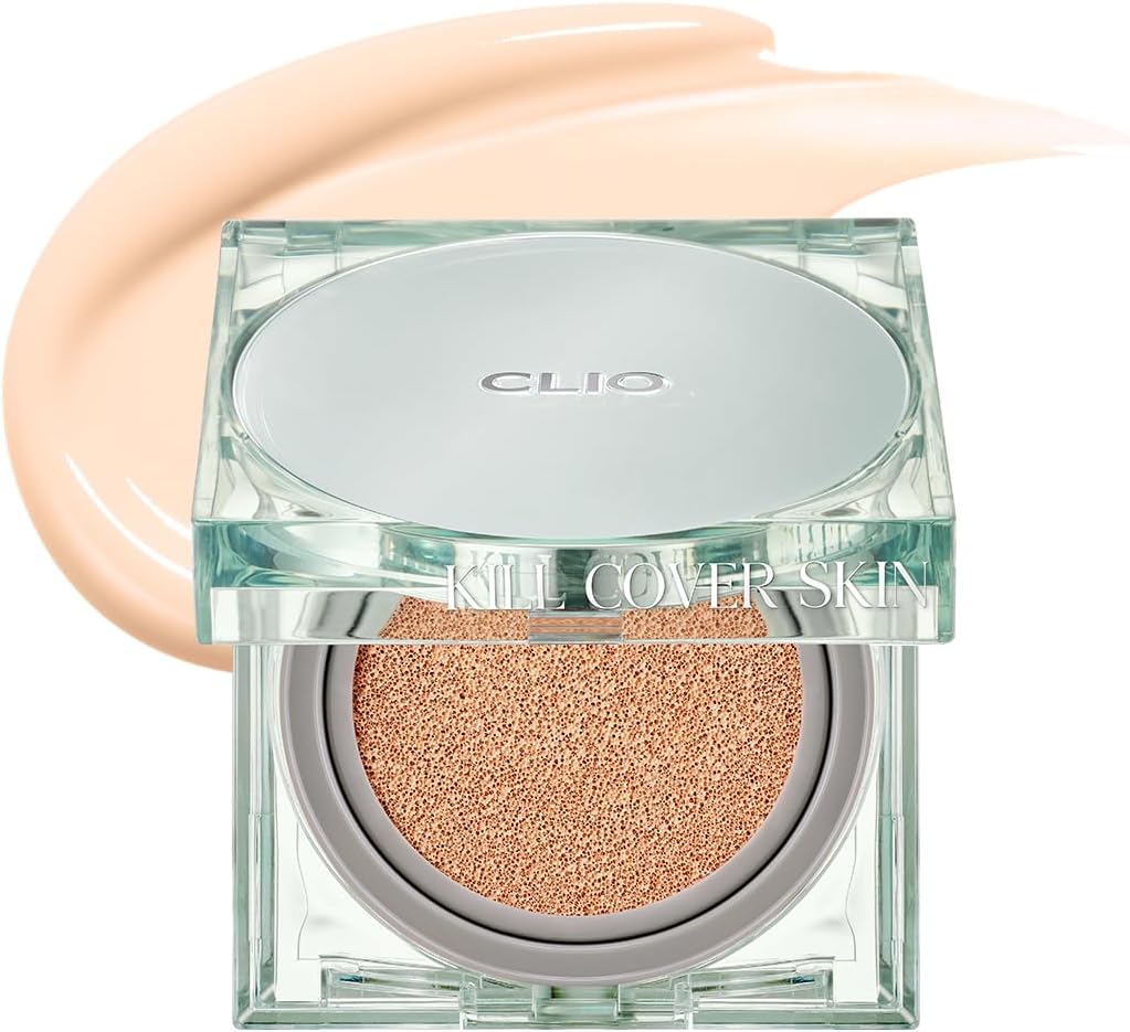 CLIO Kill Cover Skin Fixer Cushion + Refill Set - SPF50+ PA+++, 15g + 15g (5 Shades) - Pupsik Singapore