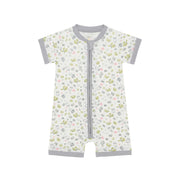 Baa Baa Sheepz Baby Short Sleeve Zip Romper - Dream Garden A Cream (1 Size)