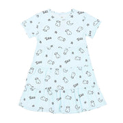 Baa Baa Sheepz Short Sleeve Tiered Dress - Sweet Dreams Baa Baa Blue