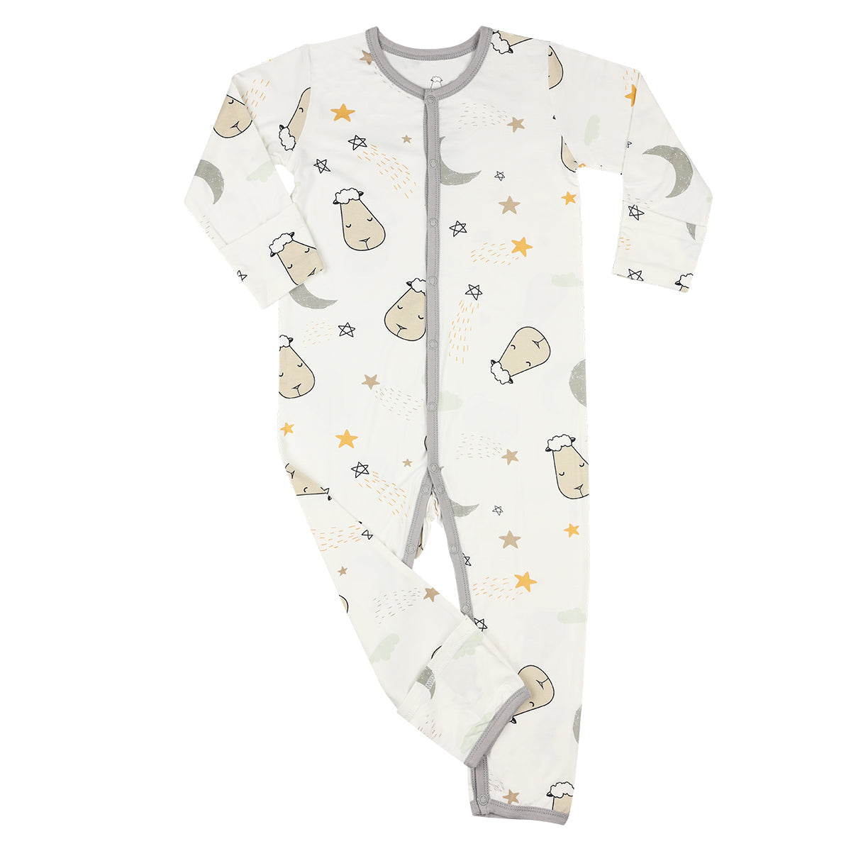 Baa Baa Sheepz Baby Middle Snap Romper - Goodnight Baa Baa