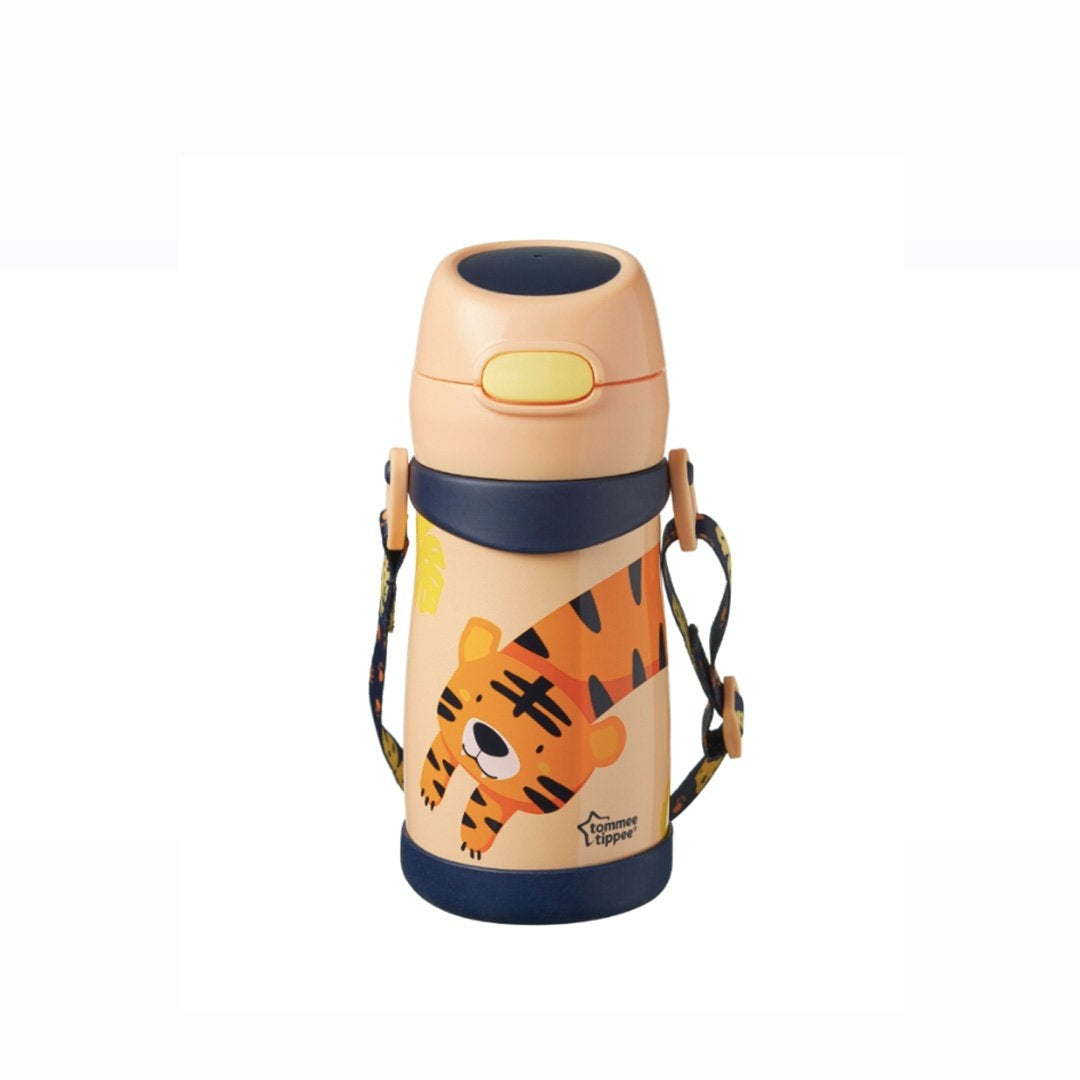 Tommee Tippee Insulated Stainless Steel Weighted Straw Tumbler (300ml) - Tiger