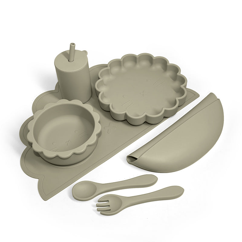 Biomom Silicone Feeding Set, Lion (5 Colors) - Pupsik Singapore