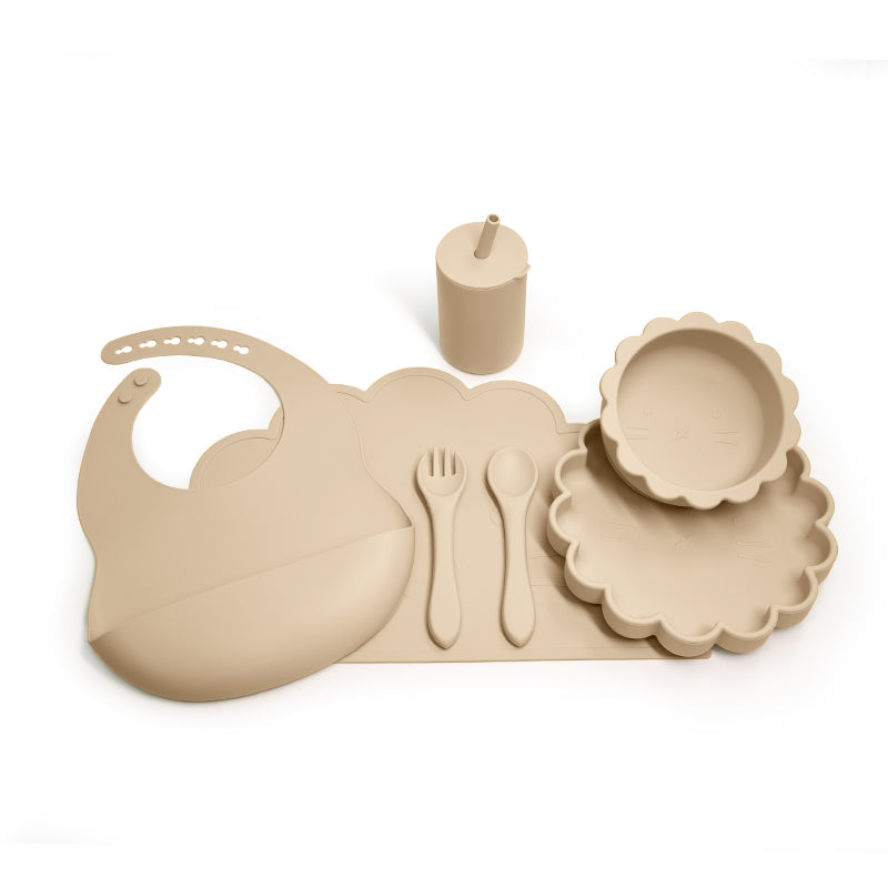 Biomom Silicone Feeding Set, Lion (5 Colors) - Pupsik Singapore