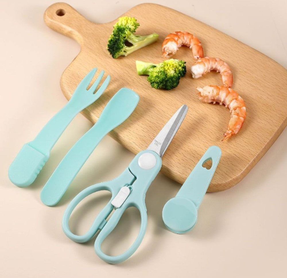 Biomom Stainless Steel Baby Food Scissors with Travel Case (2 Colors)
