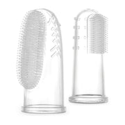Haakaa Silicone Finger Baby Toothbrush 2pc Set with Case