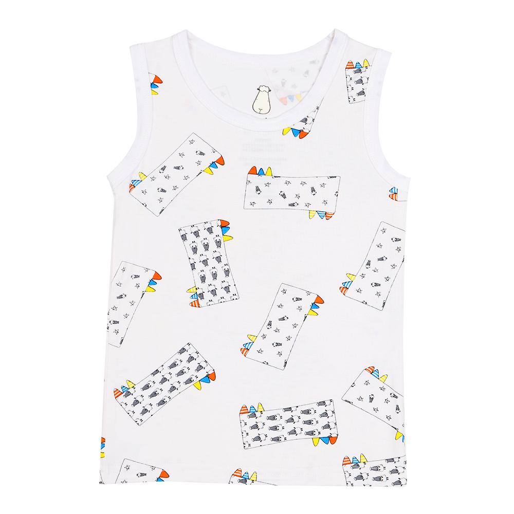 Baa Baa Sheepz Sleeveless Shirt - Buddy Me Everywhere Milk