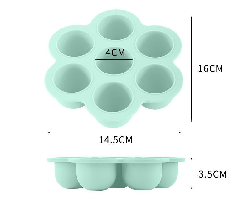 Biomom Silicone Food Portion Freezer Tray, 7 x 40ml (8 Colors)