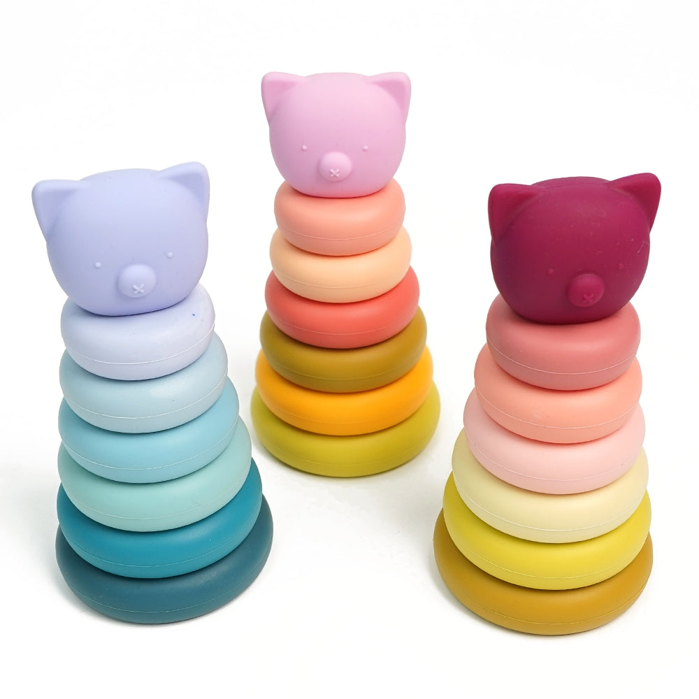 Biomom Silicone Animal Stacking Toy - Bear