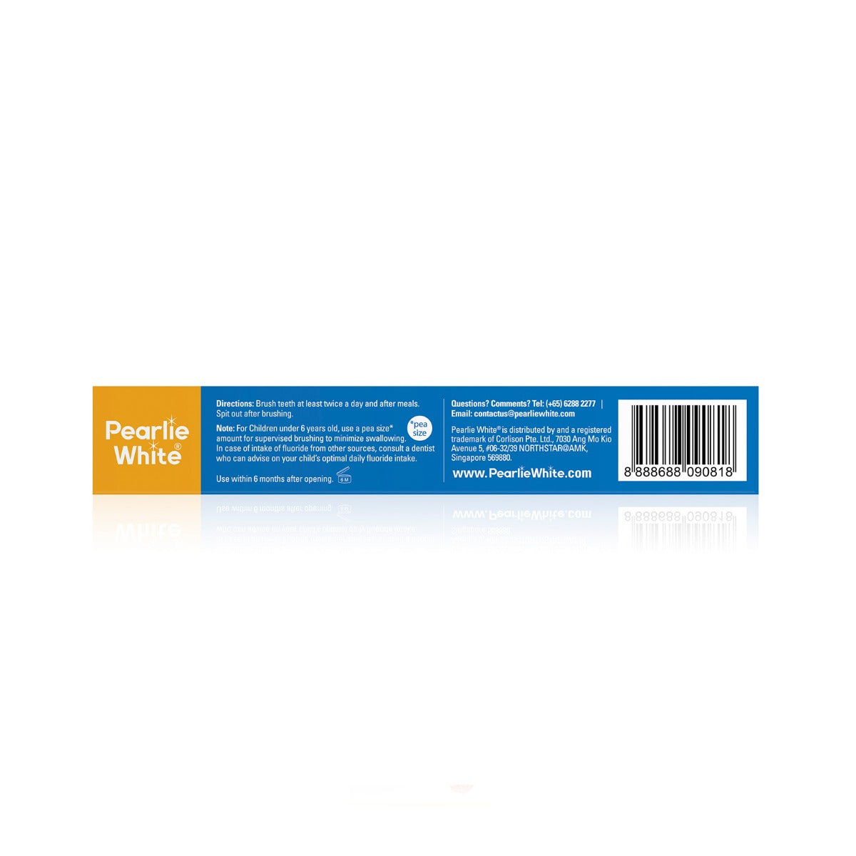 [3 Pack] Pearlie White Enamel Safe Kids’ Fluoride Toothpaste (Strawberry), 45g - exp 02/27
