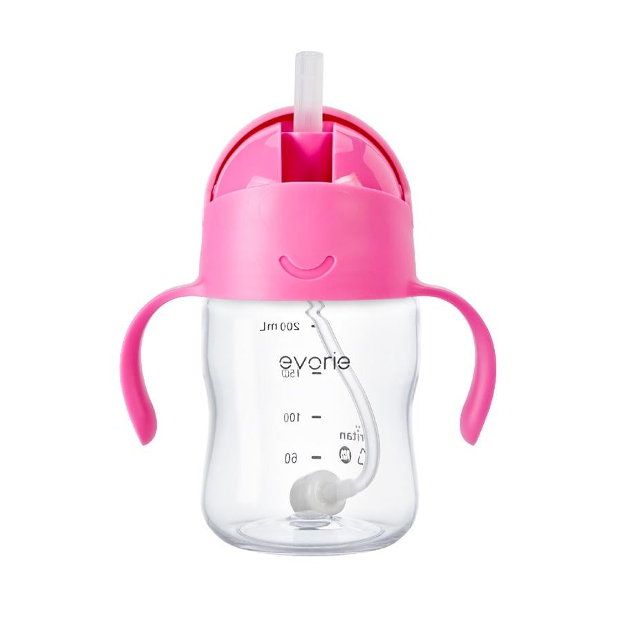 Evorie Tritan Gravity Straw Sippy Cup Water Bottle (200ml) (12 Colours) - Pupsik Singapore
