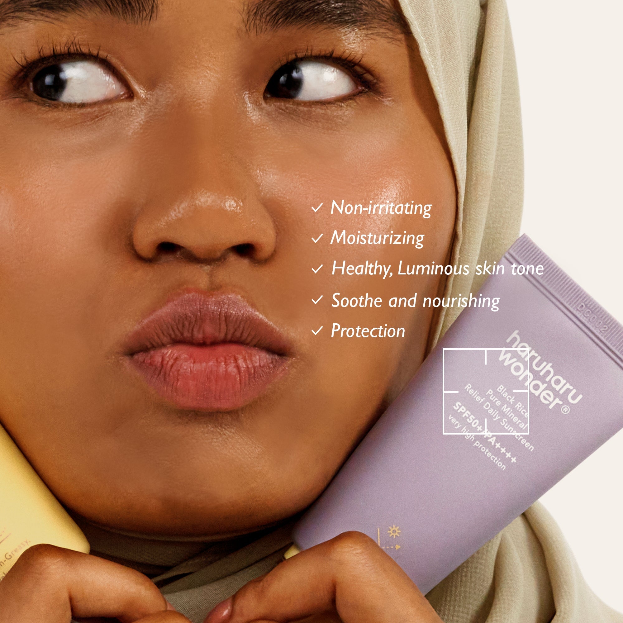 haruharu wonder Black Rice Moisture Pure Mineral Relief Sunscreen SPF50+ PA++++, 50ml (Exp 04/28)