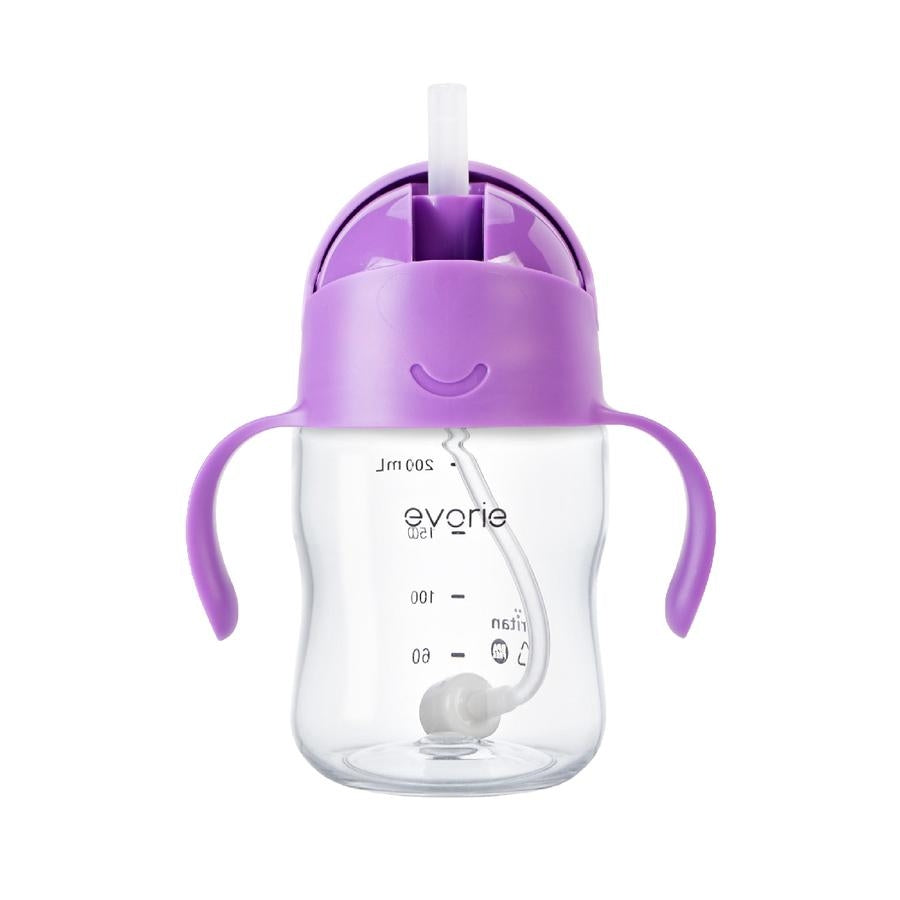Evorie Tritan Gravity Straw Sippy Cup Water Bottle (200ml) (12 Colours) - Pupsik Singapore
