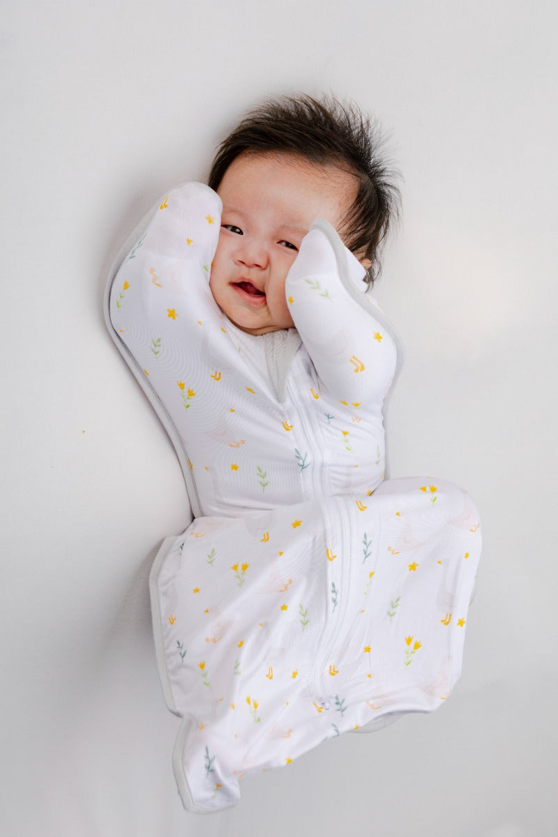 A, Apple Pie Bamboo Swaddle Wearable Blanket - Mother Goose (3 Sizes)
