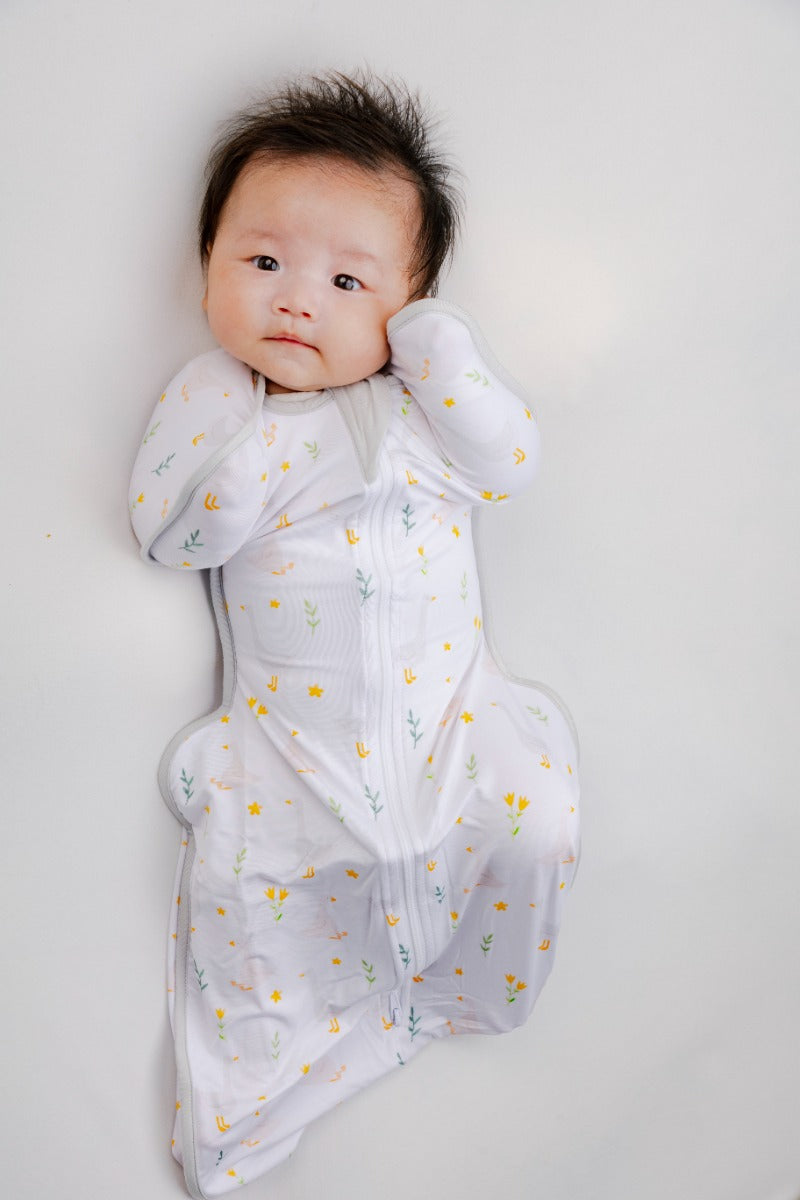 A, Apple Pie Bamboo Swaddle Wearable Blanket - Mother Goose (3 Sizes)