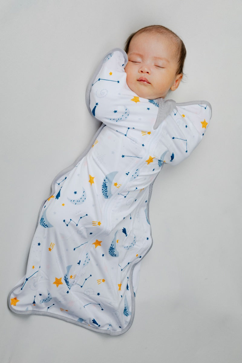 A, Apple Pie Bamboo Swaddle Wearable Blanket - Cosmic Explorer (3 Sizes)