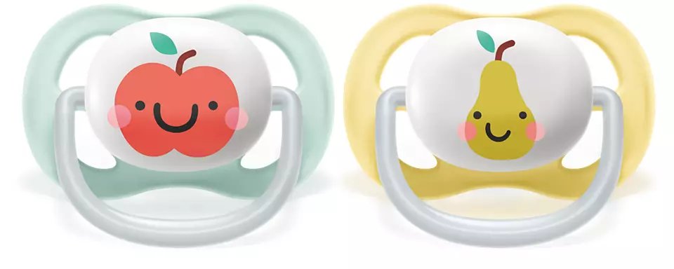 Philips Avent Ultra Air Pacifier, 2pk - 0-6M (8 Designs) - Pupsik Singapore
