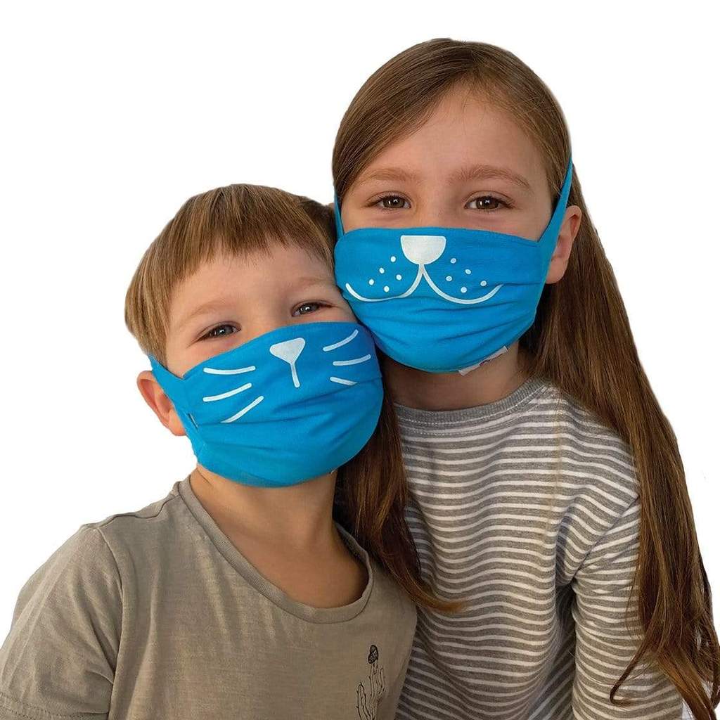 Trunki Reusable Kids Face Masks, 2pk - Blue