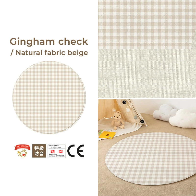 Parklon LaPure Round Playmat - Gingham Check (R12)