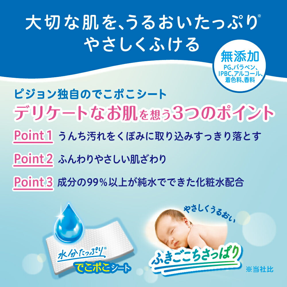 Pigeon Extra Soft and Thick Baby Wet Wipes (6 x 77pcs)