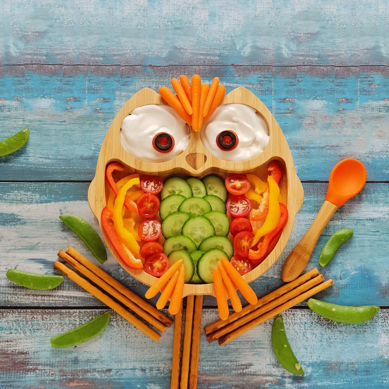Eco Rascals Owl Bamboo Suction Plate (3 Colours) - Pupsik Singapore