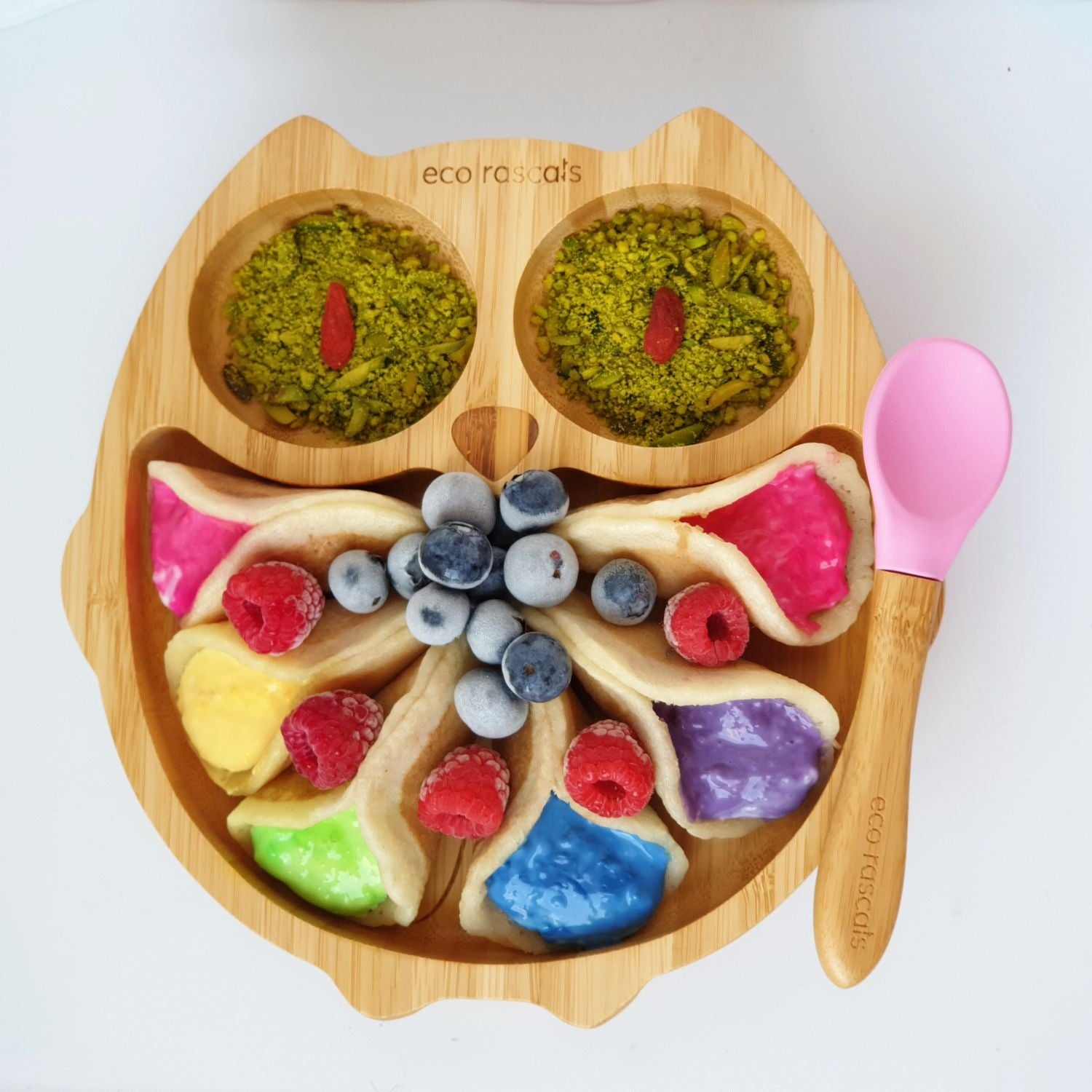 Eco Rascals Owl Bamboo Suction Plate (3 Colours) - Pupsik Singapore