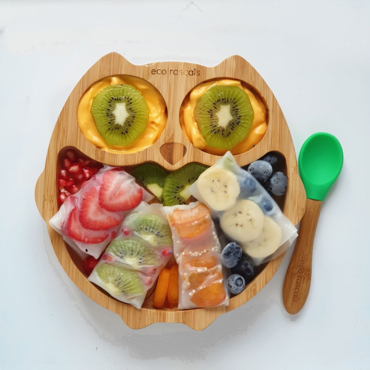 Eco Rascals Owl Bamboo Suction Plate (3 Colours) - Pupsik Singapore