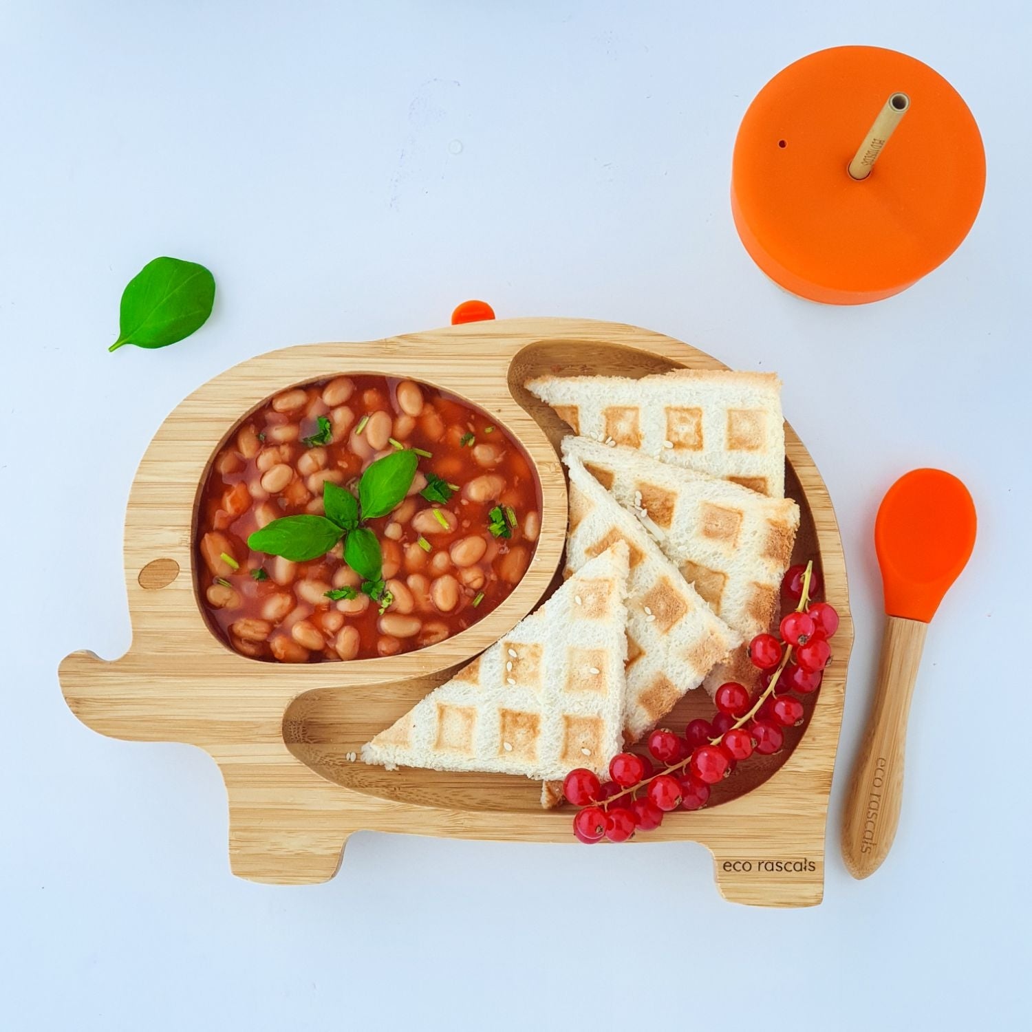 Eco Rascals Elephant Bamboo Suction Plate - Pupsik Singapore