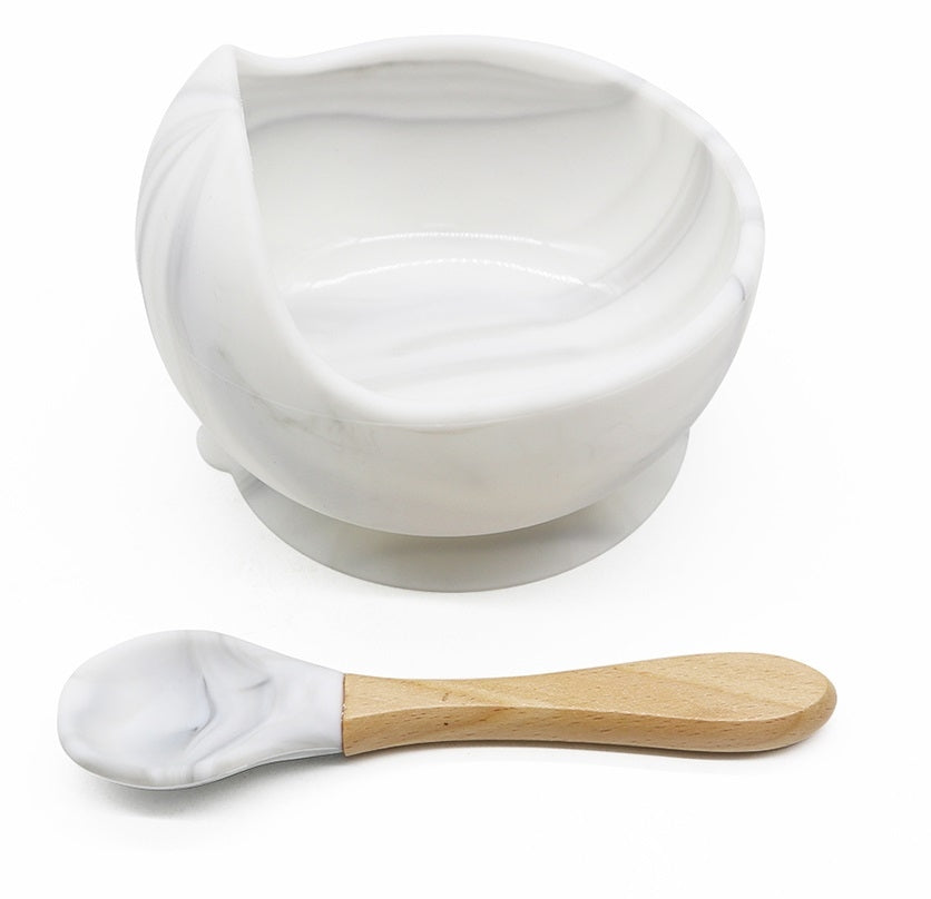 Biomom Baby Silicone Suction Bowl with Spoon (13 Colours) - Pupsik Singapore