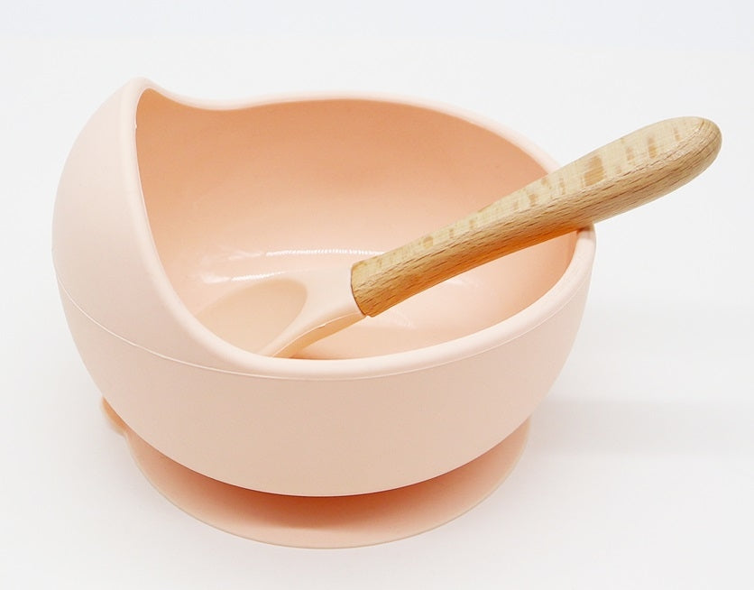 Biomom Baby Silicone Suction Bowl with Spoon (13 Colours) - Pupsik Singapore