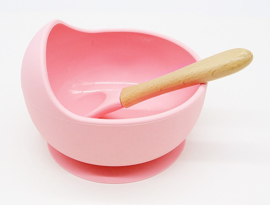 Biomom Baby Silicone Suction Bowl with Spoon (13 Colours) - Pupsik Singapore