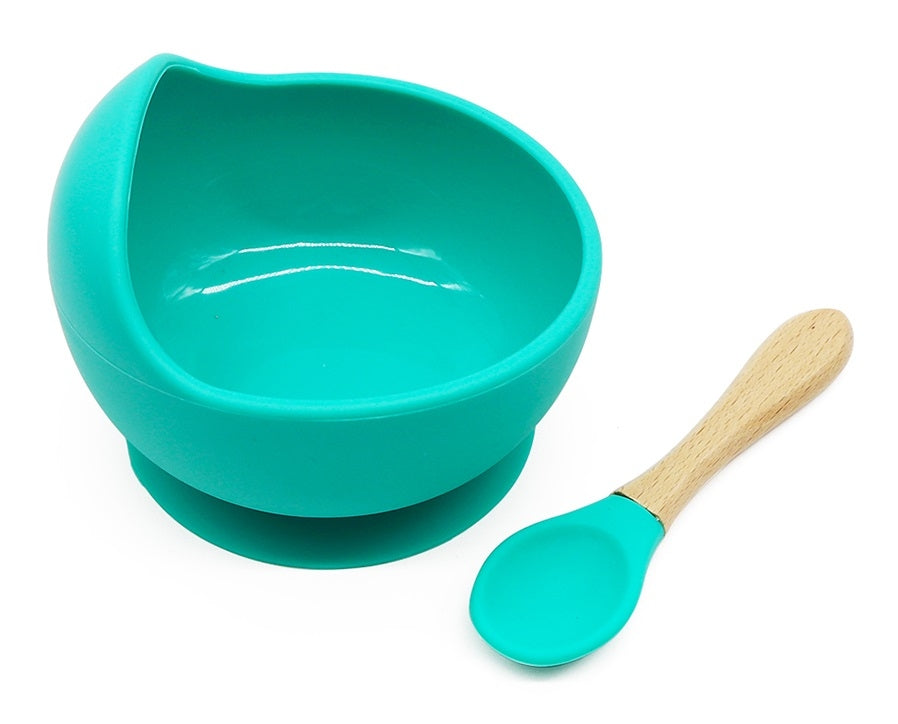 Biomom Baby Silicone Suction Bowl with Spoon (13 Colours)