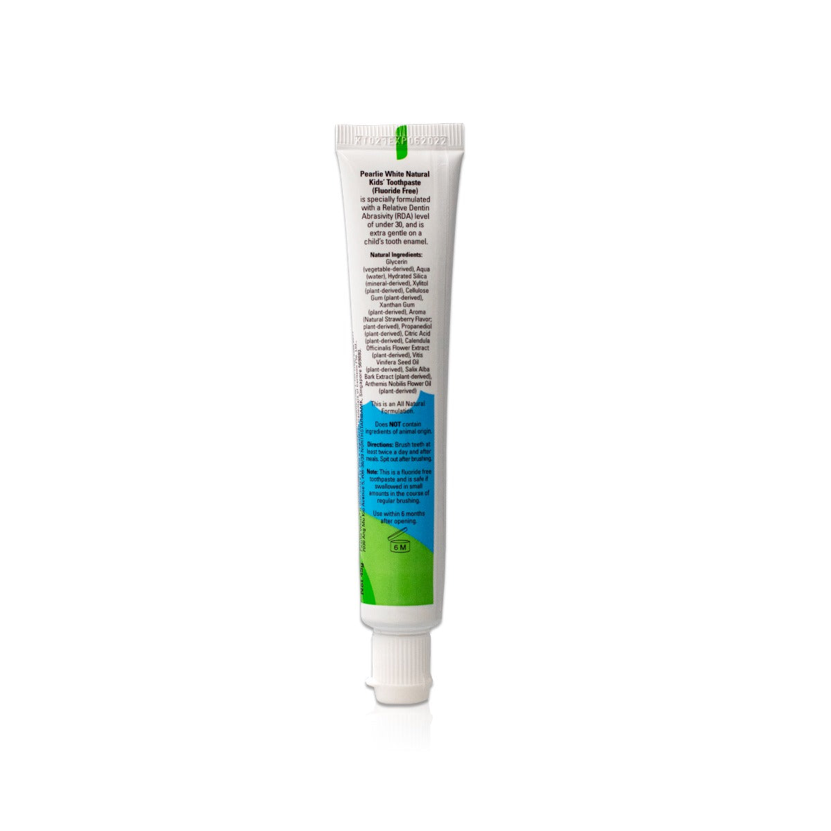 [3 Pack] Pearlie White All Natural Enamel Safe Flouride-Free Kids’ Toothpaste (Strawberry), 45g (Exp 03/28)