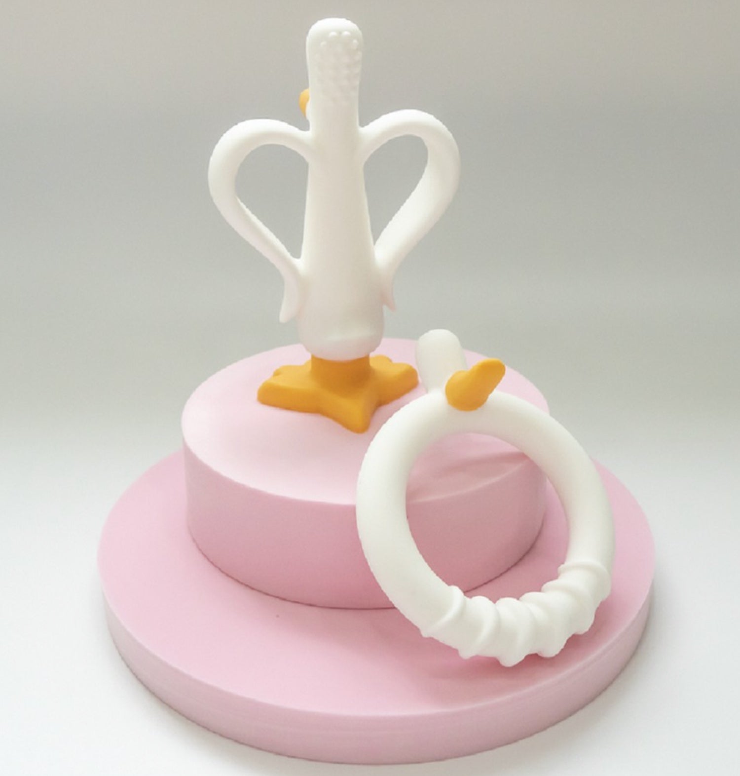 Evorie Silicone Soothing Teether - Donut Duck, 3m+
