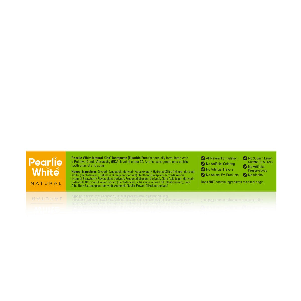 [3 Pack] Pearlie White All Natural Enamel Safe Flouride-Free Kids’ Toothpaste (Strawberry), 45g (Exp 03/28)