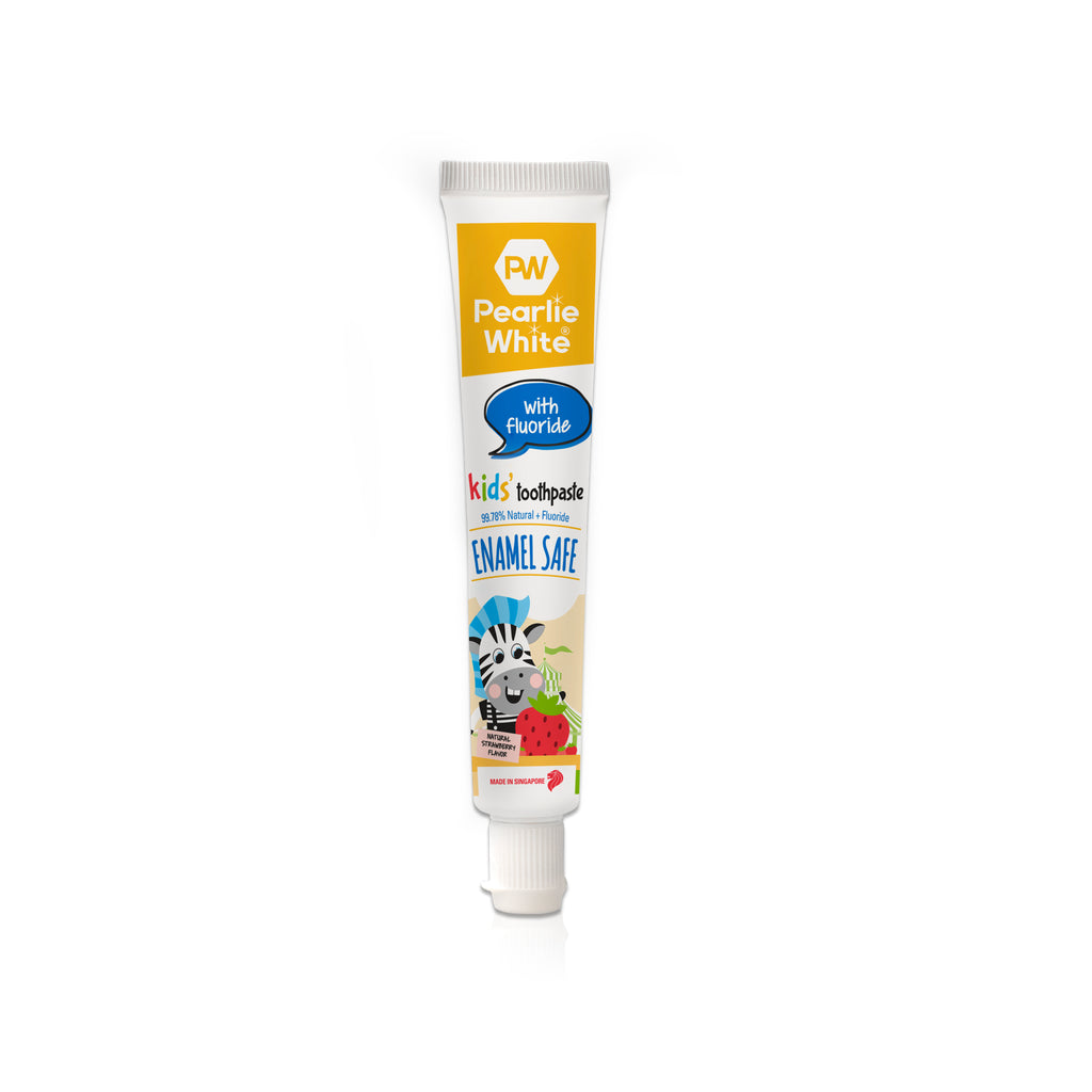 Pearlie White Enamel Safe Kids’ Fluoride Toothpaste (Strawberry) 45g - exp 02/27