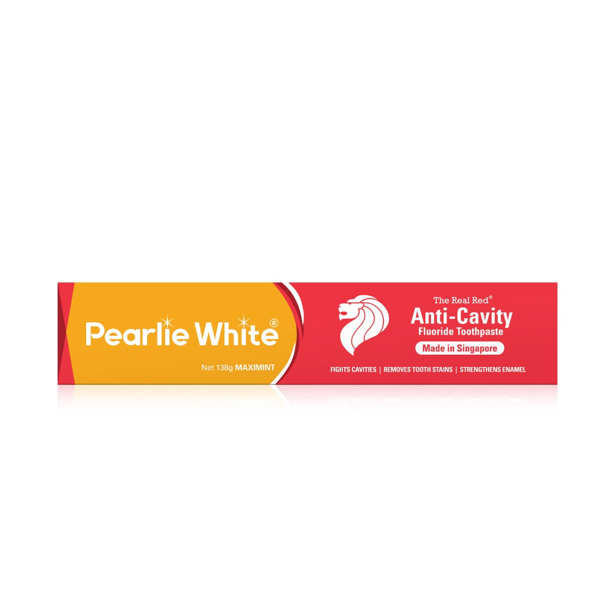 Pearlie White The Real Red Anti-Cavity Fluoride Toothpaste, 138gm - Exp 05/27