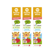 [3 Pack] Pearlie White All Natural Enamel Safe Flouride-Free Kids’ Toothpaste (Strawberry), 45g (Exp 03/28)