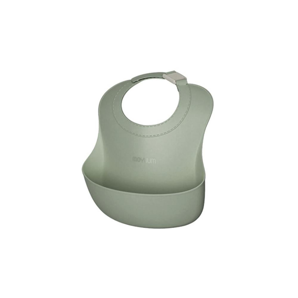 Moyuum Premium One Touch Buckle Silicone Baby Bib (6 Colors) - Pupsik Singapore