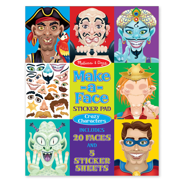 Melissa & Doug Make-a-Face Crazy Characters Sticker Pad