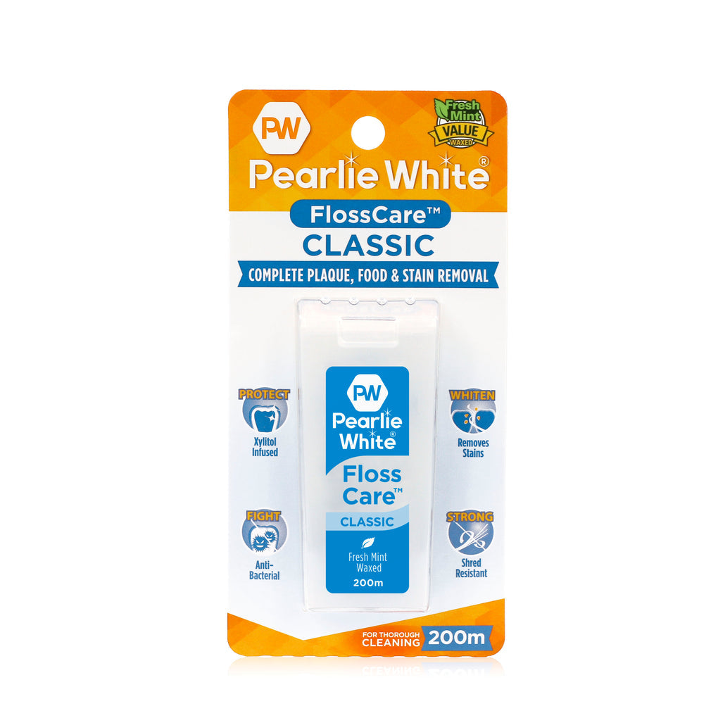 Pearlie White FlossCare Classic Waxed Mint Floss (200m) - exp 11/27