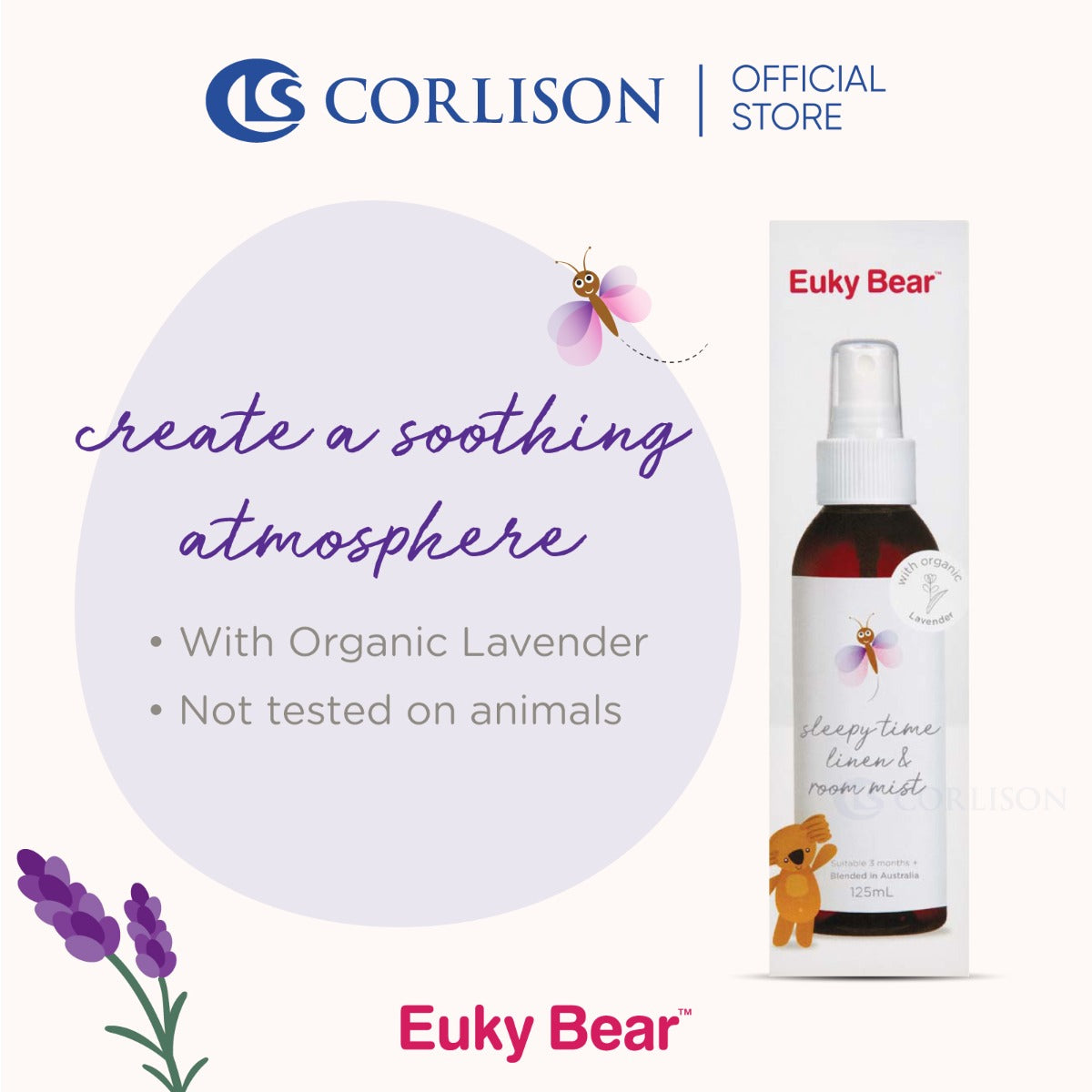 Euky Bear Sleepy Time Linen and Room Mist (125ml) - Exp 07/26