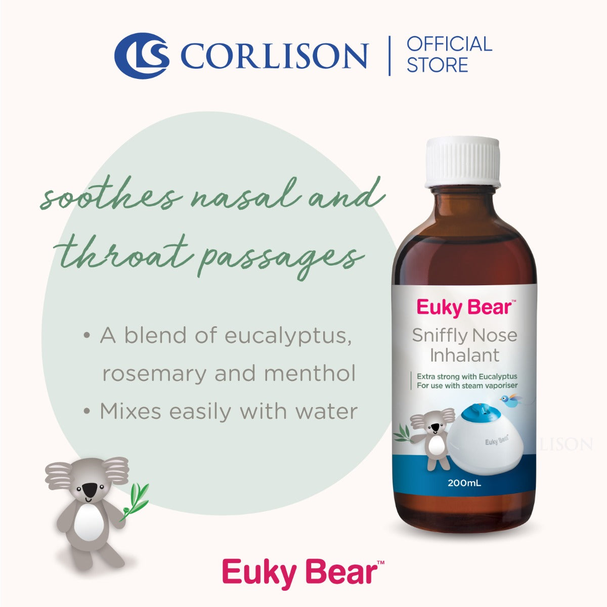 Euky Bear Sniffly Nose Inhalant (200ml) - exp 10/27
