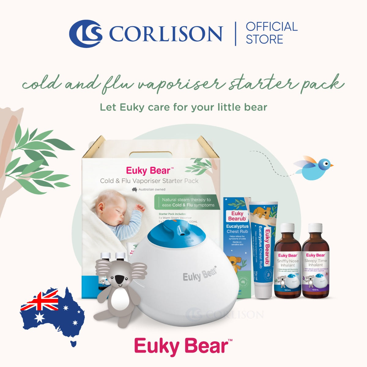 Euky Bear Steam Vaporiser Starter Pack - exp 08/26