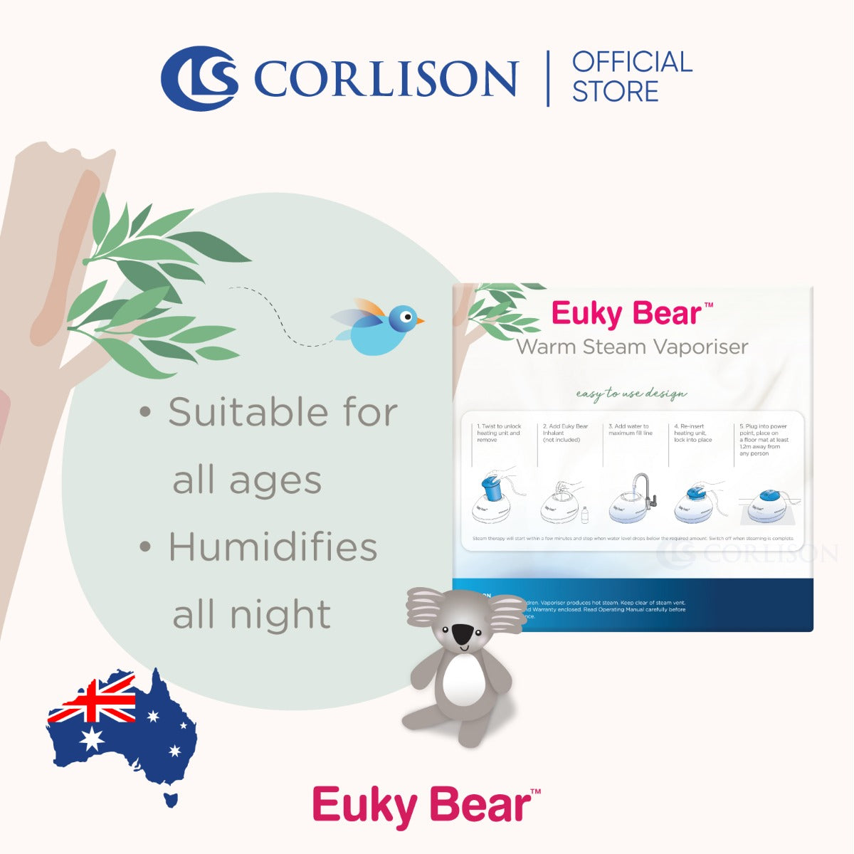 Euky Bear Warm Steam Vaporiser