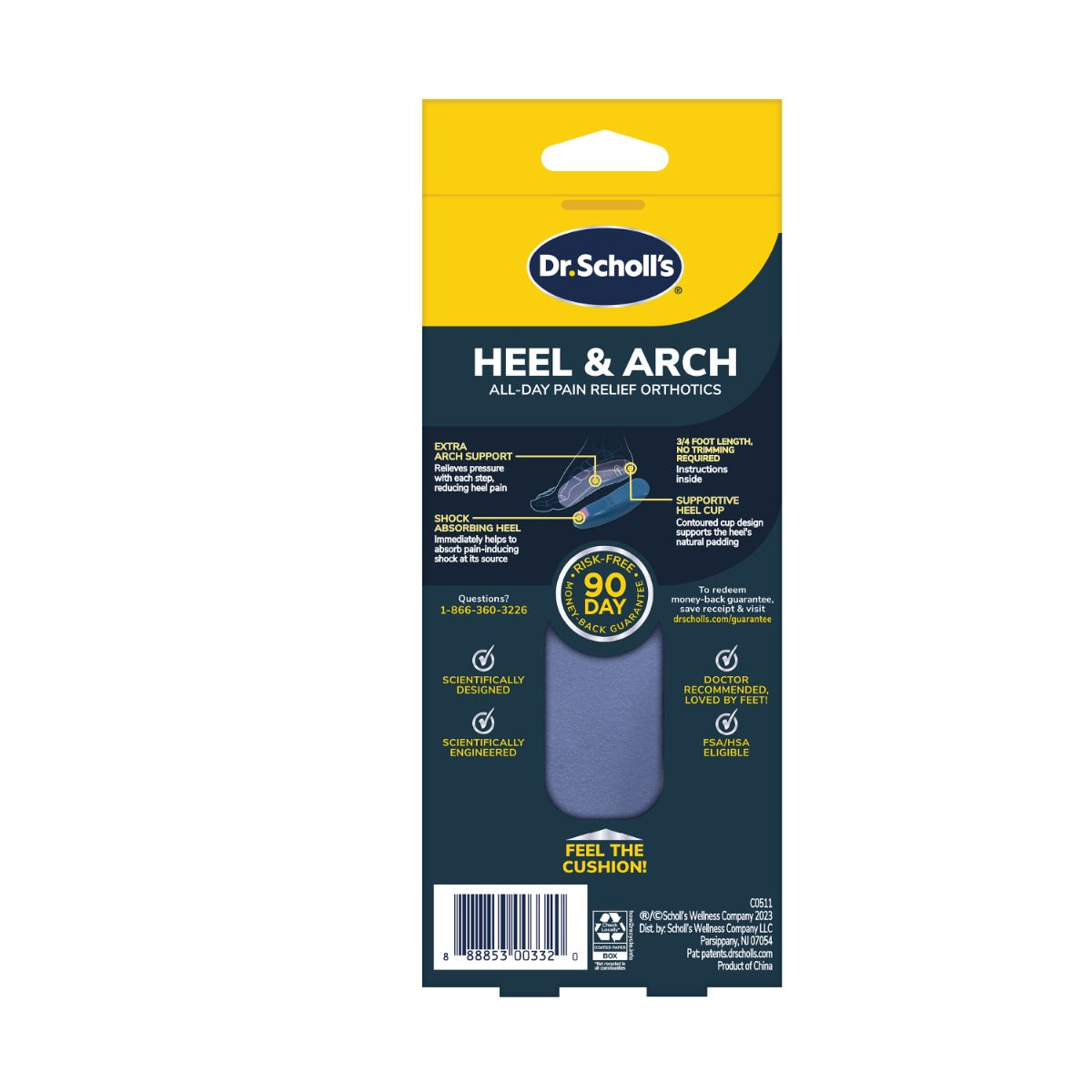 Dr Scholl's Pain Relief for Arch Pain Orthotics (2 Sizes) - Pupsik Singapore