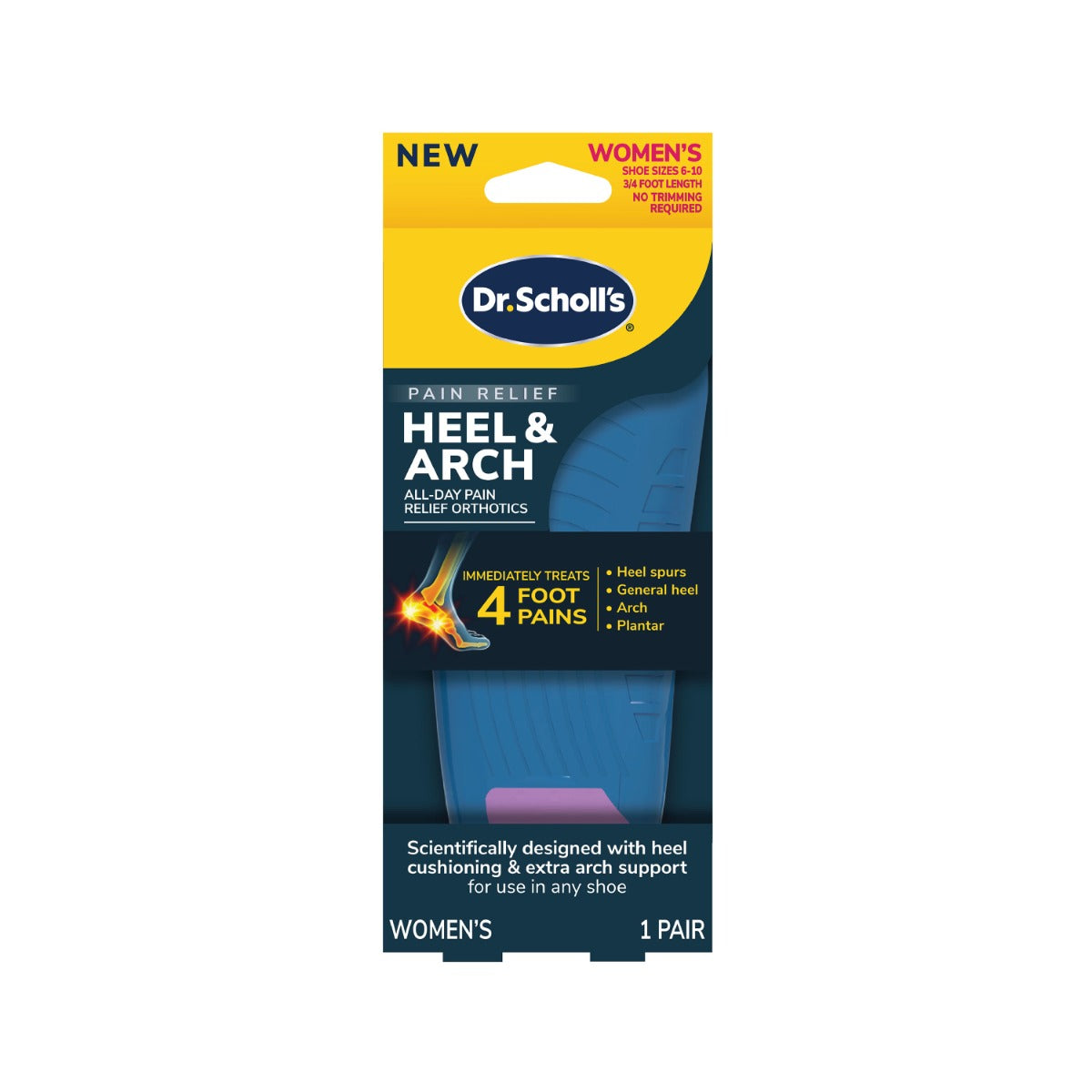 Dr Scholl's Pain Relief for Arch Pain Orthotics (2 Sizes) - Pupsik Singapore