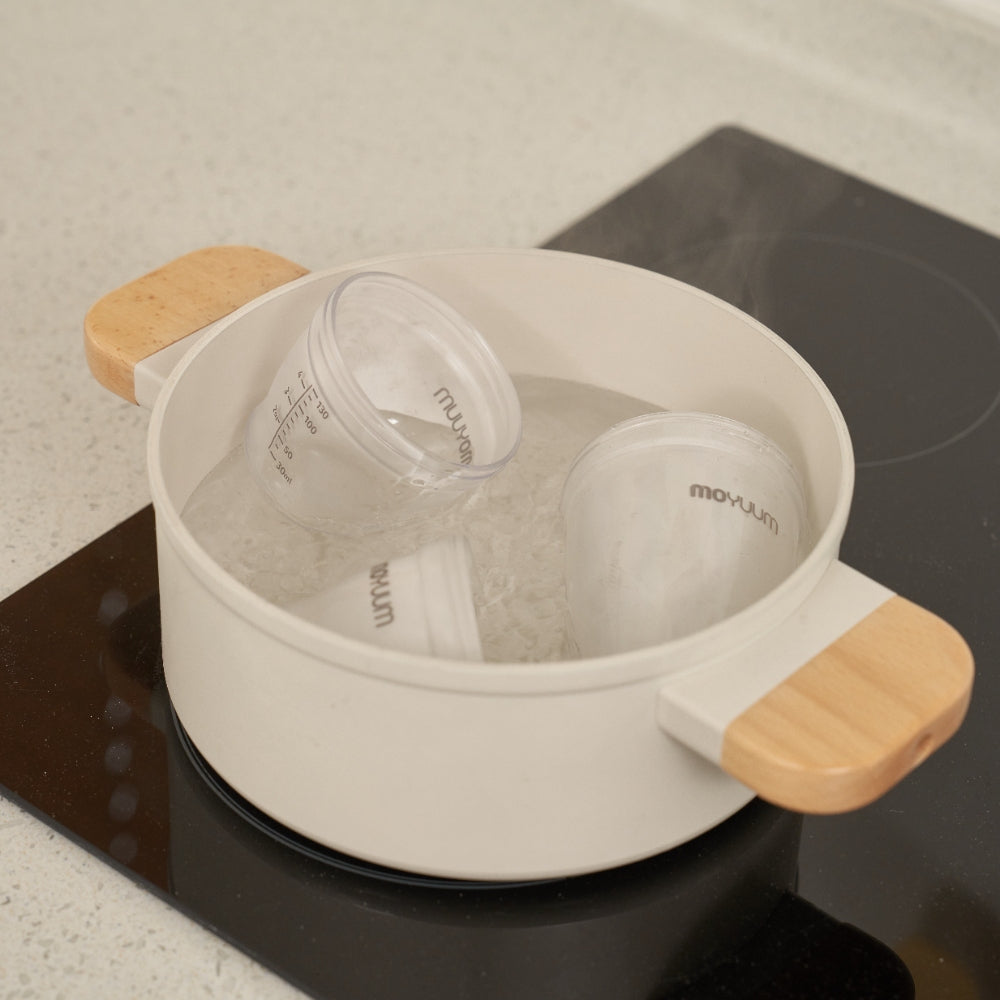 Moyuum Tritan Baby Food Containers, Set of 3 - 130/180/240ml (2 Colors)