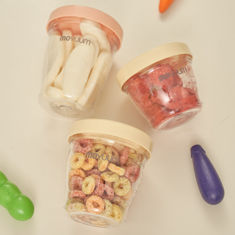 Moyuum Tritan Baby Food Containers, Set of 3 - 130/180/240ml (2 Colors)