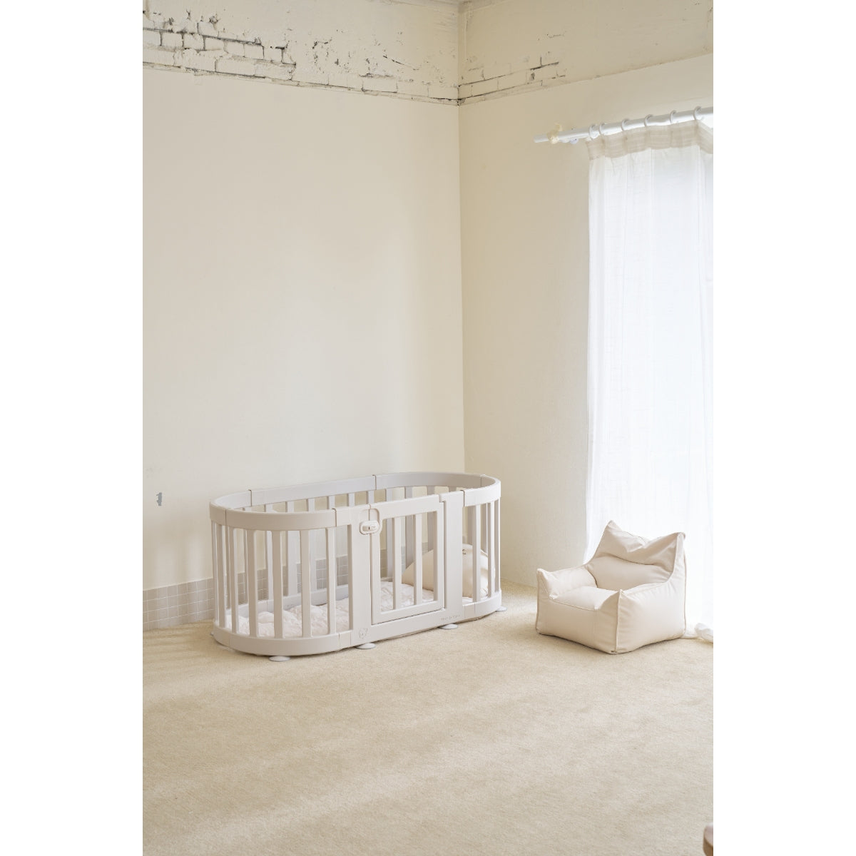 IFAM Birch Round Baby Play Yard w/ Door Set, 10pcs (211 x 139.5 cm) - 2 Colors
